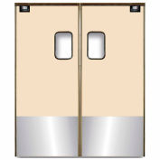 Chase Doors Medium Duty Service Door Double Panel Beige 4' x 7' with Kickplate 4884SC
