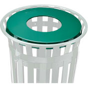 Global Industrial Steel Flat Lid For 36 Gallon Trash Can, Green