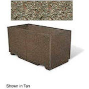 Concrete Outdoor Planter w/Forklift Knockouts, 48"Lx24"Wx24"H Rectangle Gray Limestone