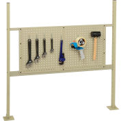 Completed Panel Kit for 48"W Workbench with 36"W Pegboard, Mounting Rails & Uprights - Tan