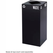 Safco® Public Square® Steel Recycling Container, 31 Gallon Black - 2982BL