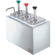 Server 82870, Non-Insulated Rail w/ (3) Stainless Steel Pumps & (3) Deep Fountain Jars