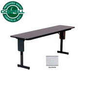 Correll Folding Seminar Table - 18" x 96" - Gray Granite