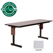 Correll Folding Seminar Table - 24" x 96" - Gray Granite