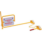 Railroad Flag Rail Car Chock, Sign & Single Wheel Rail Car Chock Combo SRC/FRC