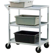 New Age NS745 Aluminum Utility & Bussing Cart 32-1/2 x 18-1/2 350 Lb. Cap