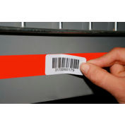 Economy Rack Placard Label Holder, 3" X 100 Ft. Roll - Orange - Pkg Qty 6