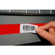 Economy Rack Placard Label Holder, 1" X 100 Ft. Roll - Red - Pkg Qty 14