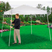 Portable Slant Leg Pop Up Canopy, 10'L x 10'W x 8'11"H, White