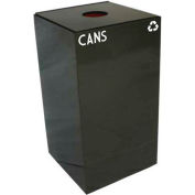 Steel Recycling Container with Bottle & Can Opening - 28 Gallon Cap. Charcoal - 28GC01-CB