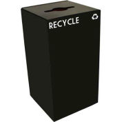Steel Recycling Container with Combo Opening - 28 Gallon Capacity Charcoal - 28GC04-CB