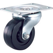 Global Industrial™ Light Duty Swivel Plate Caster 4" Rubber Wheel 240 Lb. Capacity