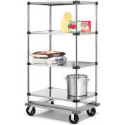 Nexel® Stainless Steel Shelf Truck with Dolly Base 48x18x70 1600 Lb. Cap.