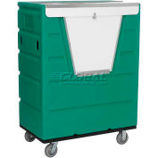 Green Best Value Hopper Front Plastic Security Bulk Truck 43 Cu. Ft.