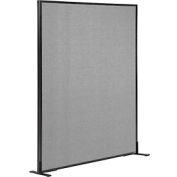 Interion&#174; Freestanding Office Partition Panel, 48-1/4&quot;W x 60&quot;H, Gray