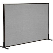 Interion® Freestanding Office Partition Panel, 60-1/4"W x 42"H, Gray