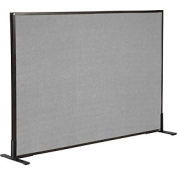 Interion&#174; Freestanding Office Partition Panel, 60-1/4&quot;W x 42&quot;H, Gray