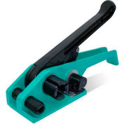 Kubinec Strapping Regular Duty Ratchet Tensioner with Cutter for 1/2-3/4" Strap Width, Black & Teal