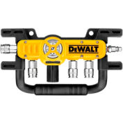 DeWALT D55040 Quadraport Air Line Splitter With Regulator & 1/4" Couplers