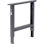 C-Channel Open Adjustable Height Leg 29 to 35"H - for 30"D Workbench, 1 Leg - Black