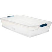United Solutions Cleverstore Clear Latching Storage Tote w/Lid 41 Quart 29"L x 17-3/4"W x 6-1/8"H - Pkg Qty 6