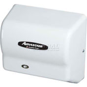American Dryer Advantage Series Hand Dryer W/ Universal Voltage 100-240V - White ABS AD90