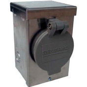 Generac 6346 30-A 125/250V Aluminum Power Inlet Box W/Spring Loaded Flip Lid