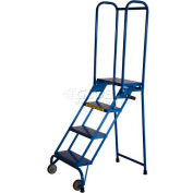 4 Step 10" Deep Step Lock-N-Stock Folding Aluminum Ladder - ALS42410