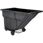 Deluxe Black Standard Duty Plastic Tilt Truck 1 Cu. Yd. & 1000 Lb. Cap.