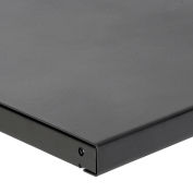 60"W x 30"D x 1-3/4" Thick Steel Square Edge Workbench Top - 12 Gauge Steel - Black