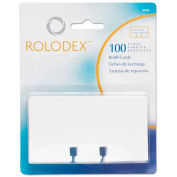 Rolodex Plain Unruled Refill Card, 2 1/4 x 4, White, 100 Cards/Pack