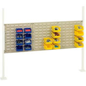 Panel Kit for 60"W Workbench with 18"W and 36"W Louvers, Mounting Rail -Tan