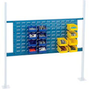 Panel Kit for 48"W Workbench with 36"W Louver, Mounting Rail for-Blue