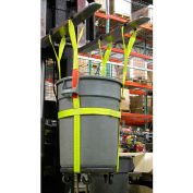 Lift-All&#174; TBS32 32 Gallon Plastic Trash Barrel Sling 1000 Lb. Capacity