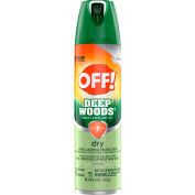 OFF® Deep Woods Dry Insect Repellent, 25% DEET, 4 oz. Aerosol Spray, 12 Cans - 315652