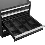 Global Industrial™ Divider Kit for 5"H Drawer of Modular Drawer Cabinet 30"Wx27"D, Black