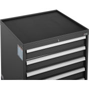 Global Industrial™ Top Tray w/Vinyl Mat for 30"Wx27"D Modular Drawer Cabinet Black