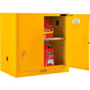 Global Industrial Flammable Cabinet, Self Close Single Door, 22 Gallon, 35"Wx33"Dx35"H