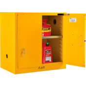Global Industrial™ Flammable Cabinet, Self Close Single Door, 22 Gallon, 35"Wx33"Dx35"H