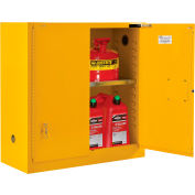 Global Industrial™ Flammable Cabinet, Self Close Double Door, 30 Gallon, 43"Wx18"Dx44"H