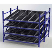 UNEX RR99S2W8X8-S Gravity Flow Roller Rack with Wheel Bed Starter 96"W x 96"D x 84"H with 4 Levels