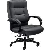 Interion® Big and Tall Office Chair - Bonded Leather -High Back - Black