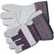 Memphis® Leather Palm Gloves with 2-1/2" Rubberized Safety Cuff, Size L, 1 Dozen