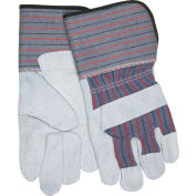 Memphis® Leather Palm Gloves with 4-1/2" Rubberized Gauntlet Cuff, Size L, 1 Dozen