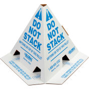 Global Industrial™ "Do Not Stack" Printed Pallet Cones, White, 50/Pack