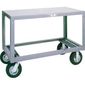 Modern Equipment MECO 8MS244-1 Mobile Steel Table 1 Shelf 24x48 Pneumatic 1200 Lb.