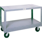 Modern Equipment MECO 8MS305-2 Mobile Steel Table 2 Shelf 30x60 Pneumatic 1200 Lb.
