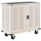 Mobile Storage & Charging Cart for 75 iPad® and Tablet Devices, Putty, Assembled