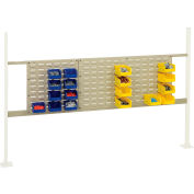 Global Industrial Panel Kit for 72"W Workbench with 18"W and 36"W Louvers, Mounting Rail - Tan