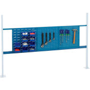 Global Industrial Panel Kit for 72"W Workbench - 18"W Louver & 36"W Pegboard, Mounting Rail BL